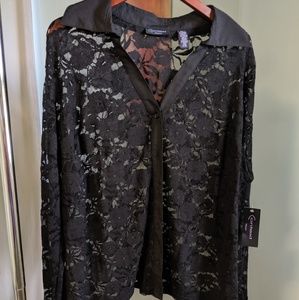 Black lace top